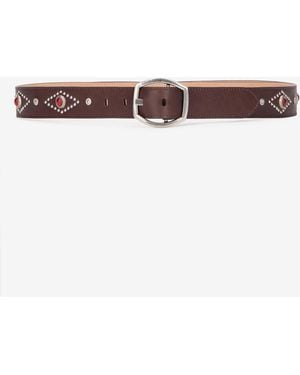 Roberto Cavalli Belt With Decorations And Branded Buckle - Multicolour