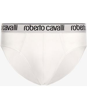 Roberto Cavalli Logo Briefs - White