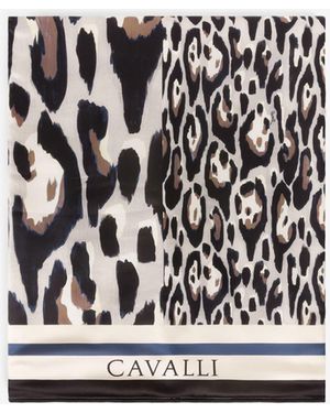 Roberto Cavalli Leopard-Print Beach Towel - Black