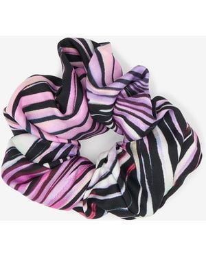 Roberto Cavalli Ray Of Paradise Print Silk Scrunchie - Multicolor