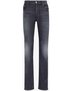 Roberto Cavalli Mirror Snake-Embroidered Slim-Fit Jeans - Blue