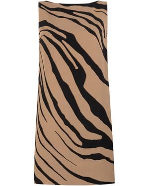 Roberto Cavalli Tiger-Print Mini Dress - Natural