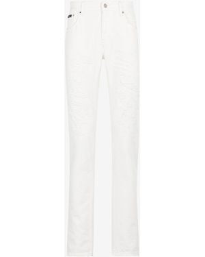 Roberto Cavalli Straight-Leg Jeans - White