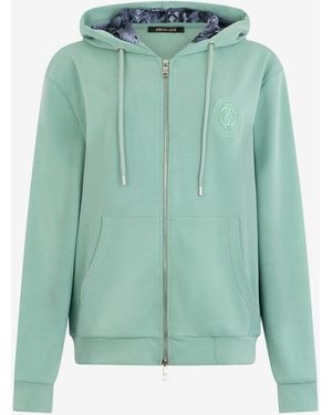 Roberto Cavalli Sweatshirt With Logo - Green