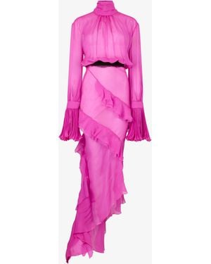 Roberto Cavalli Silk Chiffon Dress - Pink