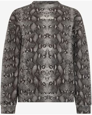 Roberto Cavalli Python Print Sweatshirt - Grey