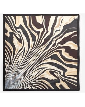 Roberto Cavalli Zebra Druck Schal - Schwarz