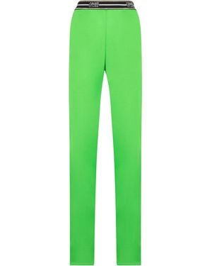 Roberto Cavalli Logo-Jacquard Trousers - Green