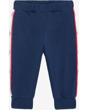 Roberto Cavalli Pantaloni Sportivi Blu Con Monogram Rc