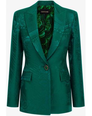 Roberto Cavalli Blazer Jacquard - Verde