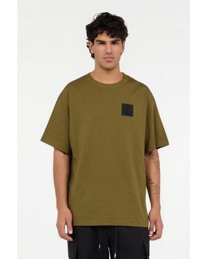 Roberto Cavalli Cotton T-Shirt With Jc Monogram - Green