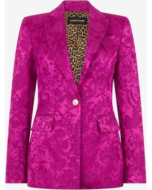 Roberto Cavalli Single-Breasted Blazer - Pink