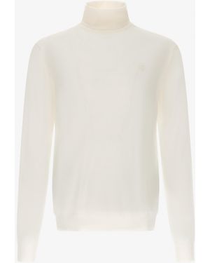 Roberto Cavalli Regular Turtleneck Sweater - White
