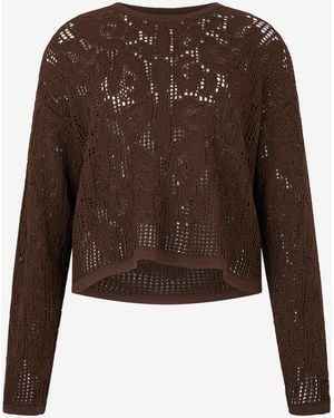Roberto Cavalli Pullover Mit Häkeleffekt - Braun