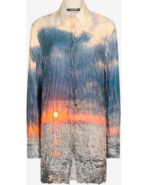 Roberto Cavalli Sunrise Print Dress - Blue
