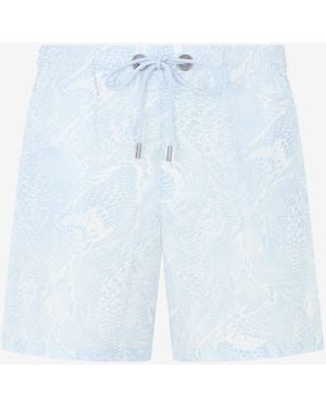 Roberto Cavalli Badeanzug Im Python-Print - Blau