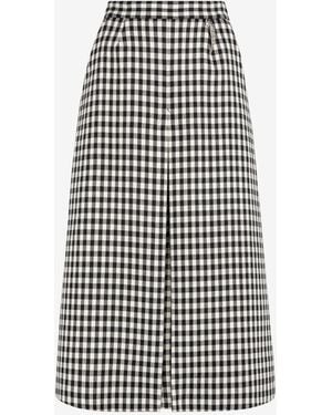 Roberto Cavalli Gingham Skirt - White
