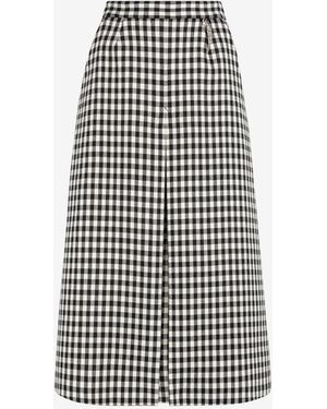 Roberto Cavalli Gingham Skirt - White