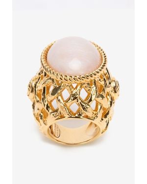 Roberto Cavalli Cocktail Ring With Stone - Multicolour