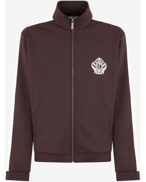 Roberto Cavalli Zip Hoodie - Brown