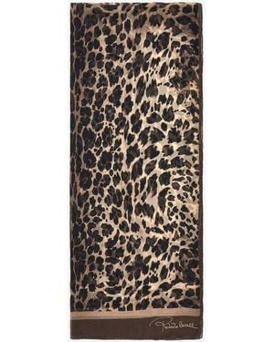 Roberto Cavalli Stole With Queen Of Sicily Print - White