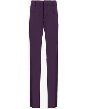 Roberto Cavalli Harness Slim-Fit Tuxedo Trousers - Purple
