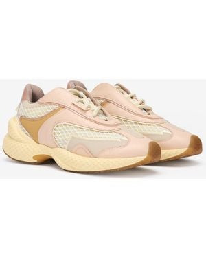 Roberto Cavalli Sneaker Serpentine Rose - Blanc