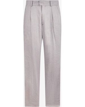 Roberto Cavalli Elegant Linen Trousers - Grey