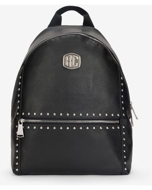 Roberto Cavalli Studded Leather Backpack - Schwarz