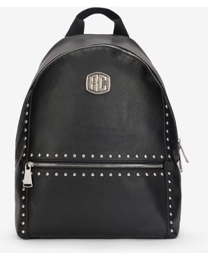Roberto Cavalli Studded Leather Backpack - Black