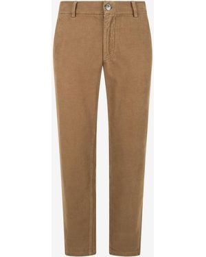 Roberto Cavalli Corduroy Pants Camel Straight-Leg - Natural