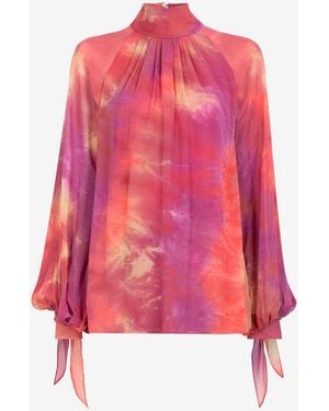 Roberto Cavalli Tie-Dye Top - Pink