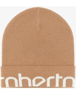 Roberto Cavalli Gorro De Mezcla De Lana Con Logo - Neutro