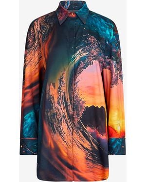 Roberto Cavalli Itaca Print Dress - Blue
