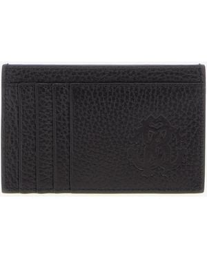 Roberto Cavalli Porte-Cartes En Cuir - Noir