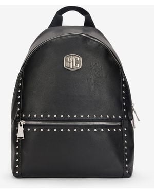 Roberto Cavalli Studded Leather Backpack - Black