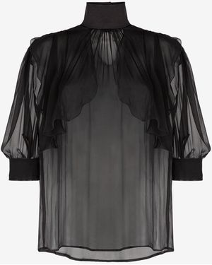 Roberto Cavalli Top Drappeggiato - Nero