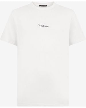 Roberto Cavalli T-Shirt With Snake Print - White