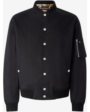 Roberto Cavalli Padded Bomber Jacket - Black