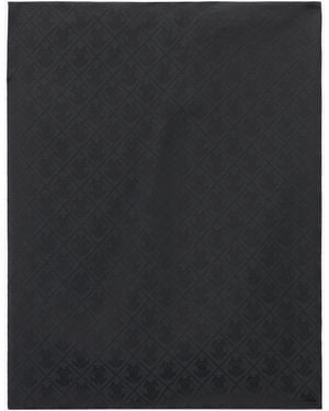 Roberto Cavalli Stole With All-Over Mirror Snake Monogram - Black