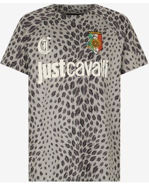 Roberto Cavalli The Jaguar Kiss Print T-Shirt - White