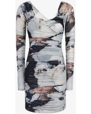 Roberto Cavalli Marble Print Dress - Gris
