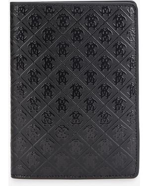 Roberto Cavalli Wallet With All-Over Mirror Snake Monogram - Black