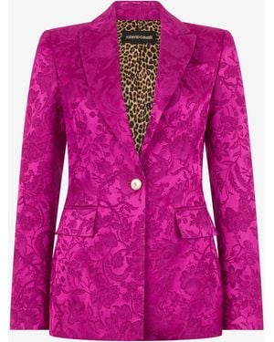 Roberto Cavalli Single-Breasted Blazer - Pink