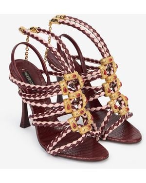 Roberto Cavalli And Sandals With Jewel Details - White