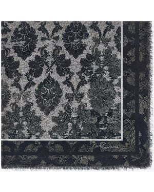 Roberto Cavalli Schultertuch Mit Brokatprint - Schwarz