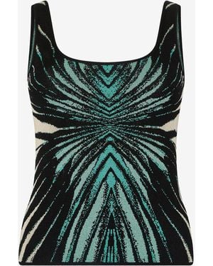 Roberto Cavalli Ray Of Sea Print Top - Green