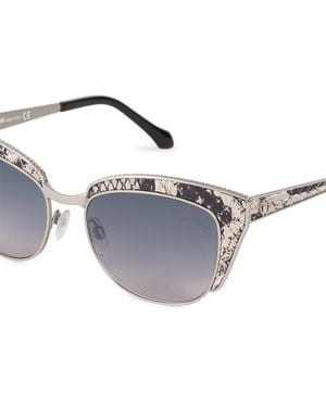 Roberto Cavalli Gafas De Sol Cat Eye Con Estampado Animalier - Metálico