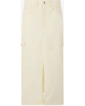 Roberto Cavalli Ivory Skirt - White
