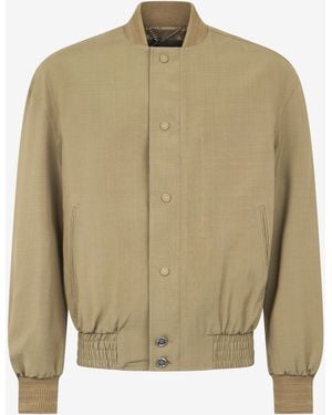 Roberto Cavalli Buttoned Bomber Jacket - Green